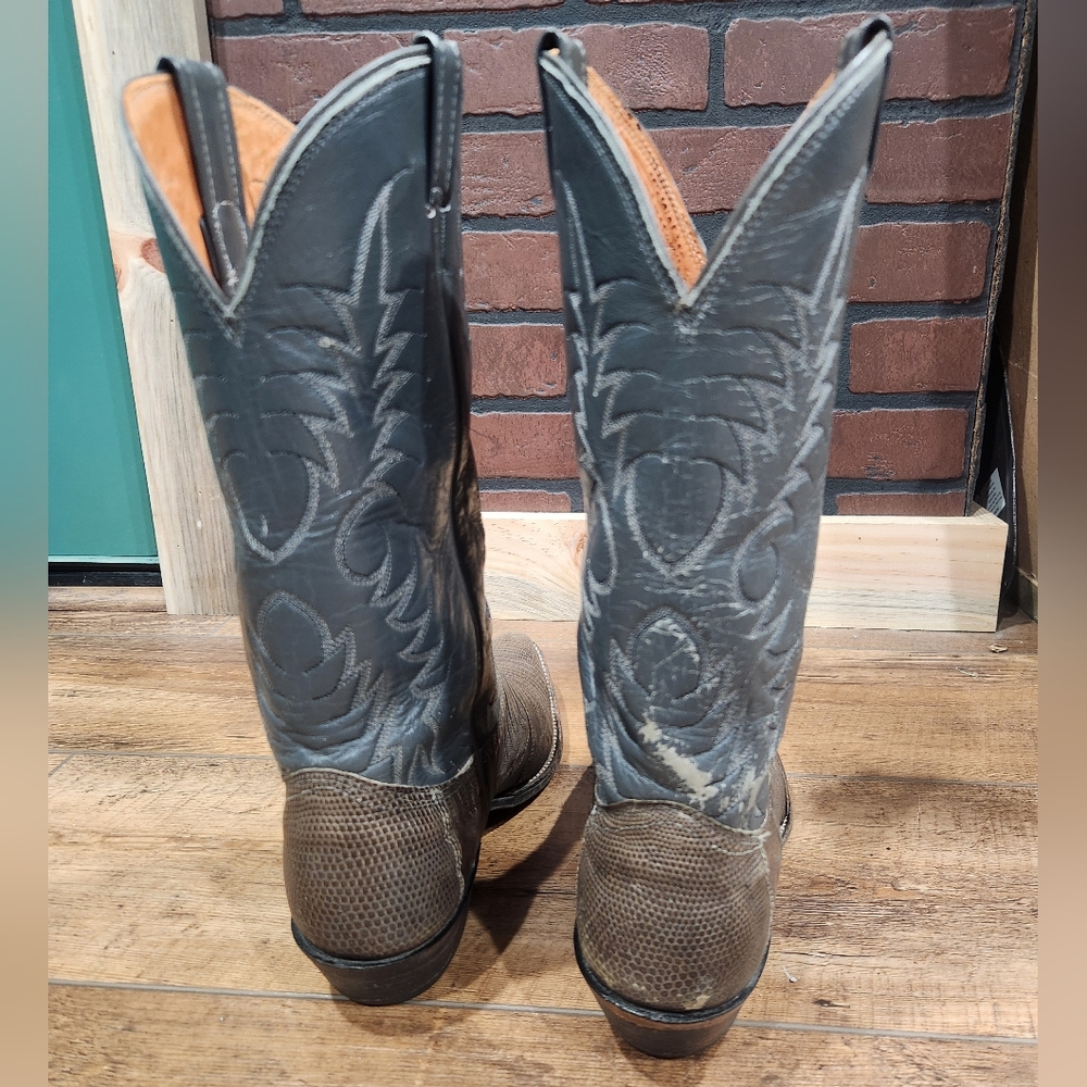 Vintage Nocona Lizard Cowboy Boots 10D - Picture 4 of 8